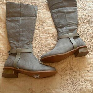 Tall grey fall boots NWOB